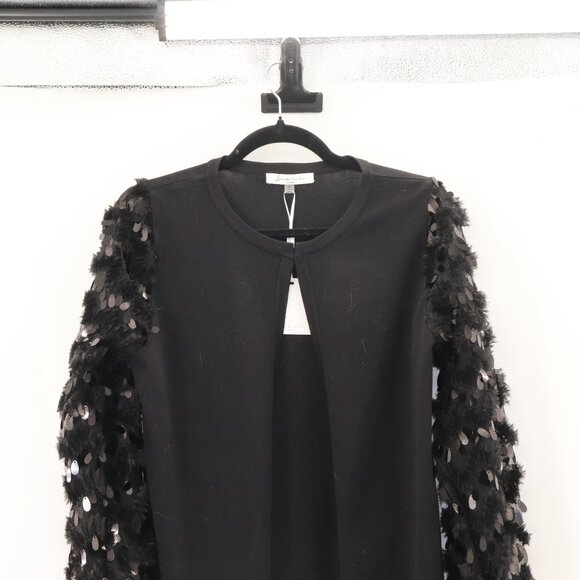 NWT Siani Milano Black Beaded Cardigan Size Small - Picture 2 of 8
